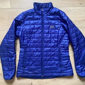 Patagonia Nano puff jacket size M for Women. Color is Cobalt blue.